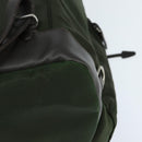 PRADA Backpack Nylon Leather Khaki Auth bs30468-18