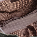 PRADA Backpack Nylon Leather Khaki Auth bs30468-10