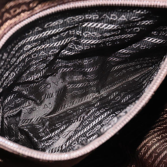 PRADA Backpack Nylon Leather Khaki Auth bs30468