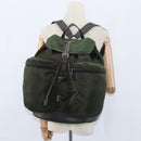 PRADA Backpack Nylon Leather Khaki Auth bs30468-26