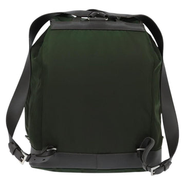 PRADA Backpack Nylon Leather Khaki Auth bs30468 - 0