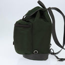PRADA Backpack Nylon Leather Khaki Auth bs30468-3