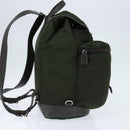 PRADA Backpack Nylon Leather Khaki Auth bs30468-4
