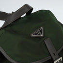 PRADA Backpack Nylon Leather Khaki Auth bs30468-6