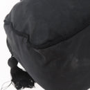 PRADA Beads Fringe Tote Bag Nylon Black Silver Auth bs30470-16