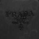 PRADA Beads Fringe Tote Bag Nylon Black Silver Auth bs30470-17