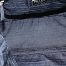 PRADA Beads Fringe Tote Bag Nylon Black Silver Auth bs30470-11