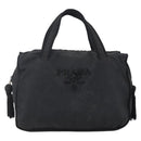 PRADA Beads Fringe Tote Bag Nylon Black Silver Auth bs30470-13