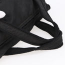 PRADA Beads Fringe Tote Bag Nylon Black Silver Auth bs30470-7