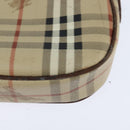 Burberrys Nova Check Shoulder Bag PVC Beige Gold Auth bs30473-17