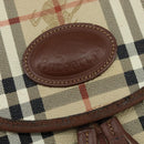 Burberrys Nova Check Shoulder Bag PVC Beige Gold Auth bs30473-18