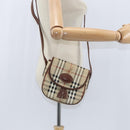 Burberrys Nova Check Shoulder Bag PVC Beige Gold Auth bs30473-22