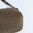 FENDI Zucchino Canvas Shoulder Bag Nylon Beige Gold Auth bs30474-16