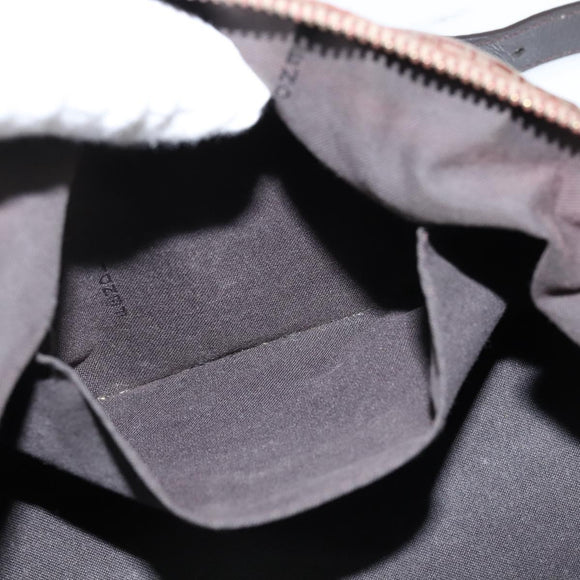 FENDI Zucchino Canvas Shoulder Bag Nylon Beige Gold Auth bs30474