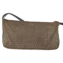FENDI Zucchino Canvas Shoulder Bag Nylon Beige Gold Auth bs30474-2