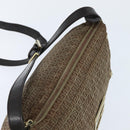 FENDI Zucchino Canvas Shoulder Bag Nylon Beige Gold Auth bs30474-6
