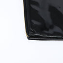 CHANEL Briefcase Patent leather Black Gold CC Auth bs30475-15