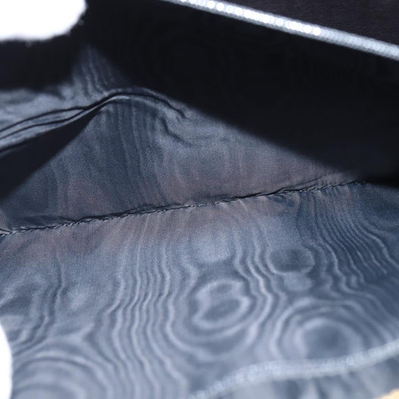 CHANEL Briefcase Patent leather Black Gold CC Auth bs30475