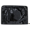 CHANEL Briefcase Patent leather Black Gold CC Auth bs30475-2