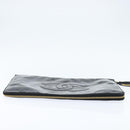 CHANEL Briefcase Patent leather Black Gold CC Auth bs30475-5