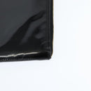 CHANEL Briefcase Patent leather Black Gold CC Auth bs30475-14