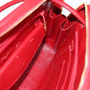 CHANEL V Stitch Shoulder Bag Lamb Skin Red Gold CC Auth bs30476-21