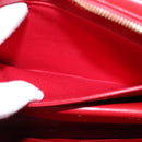 CHANEL V Stitch Shoulder Bag Lamb Skin Red Gold CC Auth bs30476-23