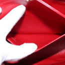 CHANEL V Stitch Shoulder Bag Lamb Skin Red Gold CC Auth bs30476-24