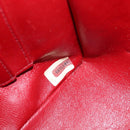 CHANEL V Stitch Shoulder Bag Lamb Skin Red Gold CC Auth bs30476-11