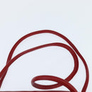 CHANEL V Stitch Shoulder Bag Lamb Skin Red Gold CC Auth bs30476-14