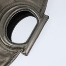 Salvatore Ferragamo Gancini Hand Bag Leather 2way Silver Auth bs30477-7