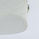 CHANEL Matelasse Tote Bag Caviar Skin White CC Auth bs30478-16