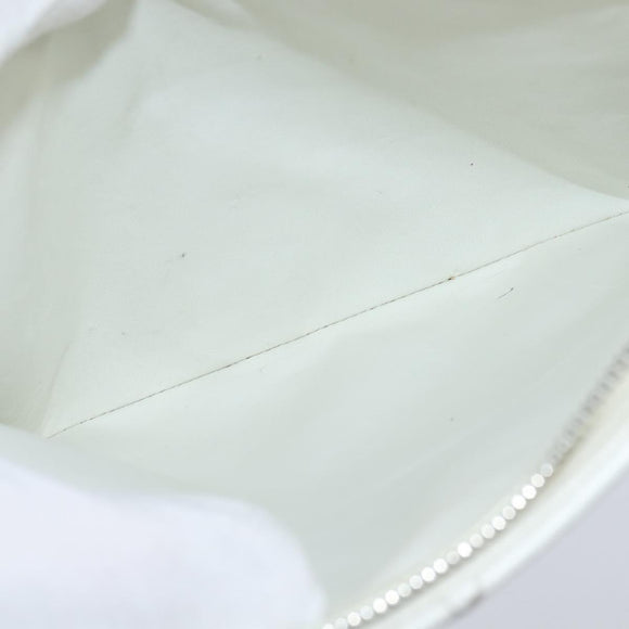 CHANEL Matelasse Tote Bag Caviar Skin White CC Auth bs30478