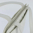 CHANEL Matelasse Tote Bag Caviar Skin White CC Auth bs30478-6