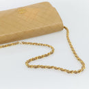 CHANEL Matelasse Chain Shoulder Bag Lamb Skin Beige Gold CC Auth bs30479-7