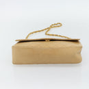 CHANEL Matelasse Chain Shoulder Bag Lamb Skin Beige Gold CC Auth bs30479-5
