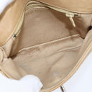 CHANEL Matelasse Waist Pouch Lamb Skin Beige Gold CC Auth bs30480-11