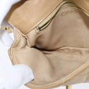 CHANEL Matelasse Waist Pouch Lamb Skin Beige Gold CC Auth bs30480-21