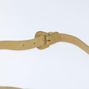 CHANEL Matelasse Waist Pouch Lamb Skin Beige Gold CC Auth bs30480-8