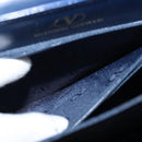 VALENTINO Medal Hand Bag Leather Blue Gold Auth bs30482-21