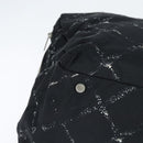 CHANEL Travel Line Boston Bag Nylon Black Silver CC Auth bs30483-10