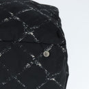 CHANEL Travel Line Boston Bag Nylon Black Silver CC Auth bs30483-11