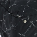 CHANEL Travel Line Boston Bag Nylon Black Silver CC Auth bs30483-12