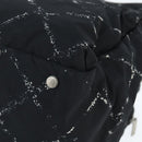 CHANEL Travel Line Boston Bag Nylon Black Silver CC Auth bs30483-13