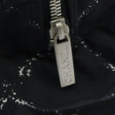 CHANEL Travel Line Boston Bag Nylon Black Silver CC Auth bs30483-14