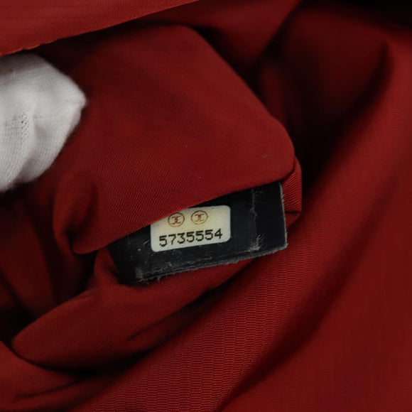 CHANEL Travel Line Boston Bag Nylon Black Silver CC Auth bs30483