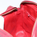 CHANEL Matelasse Fringe Chain Shoulder Bag Lamb Skin Red Gold CC Auth bs30487-19