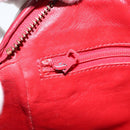 CHANEL Matelasse Fringe Chain Shoulder Bag Lamb Skin Red Gold CC Auth bs30487-20