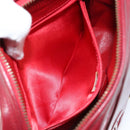 CHANEL Matelasse Fringe Chain Shoulder Bag Lamb Skin Red Gold CC Auth bs30487-21