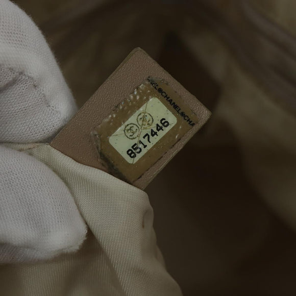 CHANEL New Travel Line Tote Bag Nylon Beige Gold CC Auth bs30490